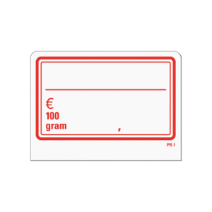 Prijskaart PS1 Rood