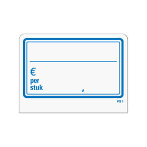 Prijskaart PS1 Blauw