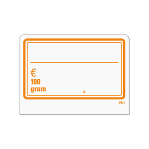 Prijskaart PS1 Oranje